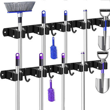 Mop broom online rack